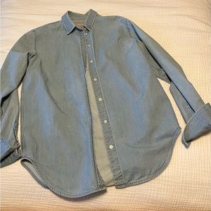 Everlane chambray women’s button down shirt size 0